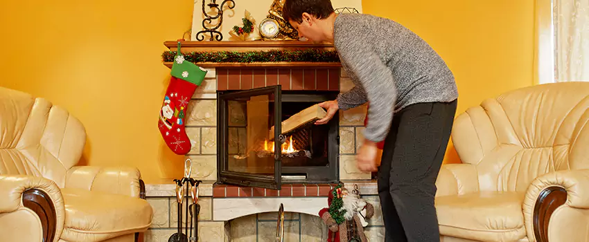 Rusted Metal Fireplace Restoration in Burlington, Ontario