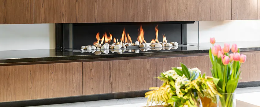 Double-height Fireplace Design Refurbishment in Burlington, Ontario
